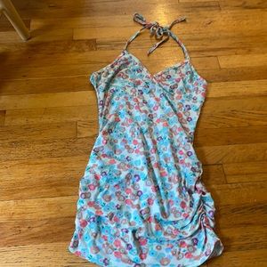 Halter neck floral dress